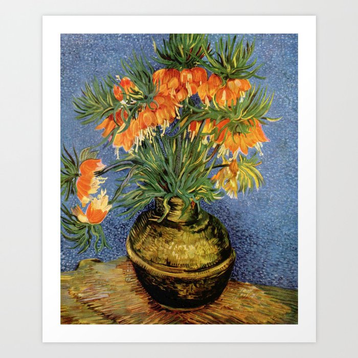 Vincent Van Gogh Imperial Fritillaries in Copper Vase 1887 Art Print