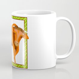 Celtic bull Coffee Mug | Digital, Celticknot, Painting, Celtic, Terracotta, Animal, Horns, Bull, Mediaeval, Gift 