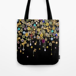 Diamond and gold hearts for a glamorous Hollywood bohemian girl. Tote Bag