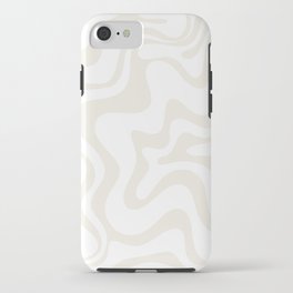 Liquid Swirl Abstract Pattern in Pale Beige and White iPhone Case | Painting, Abstract, Pale, Light, Minimalist, Cream, Digital, Clean, Modern, White 