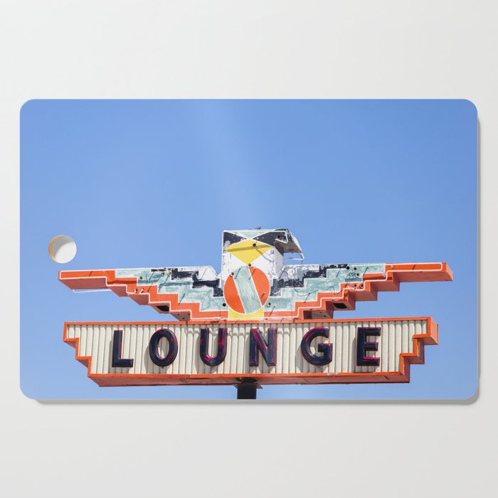 Lounge - Retro Neon Sign Photography Cutting Board