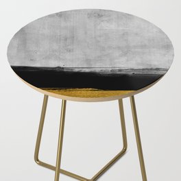 Black and Gold grunge stripes on modern grey concrete abstract backround I - Stripe - Striped Side Table