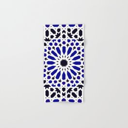 N8 | Epic Original Blue Moroccan Geometric Artwork. Hand & Bath Towel