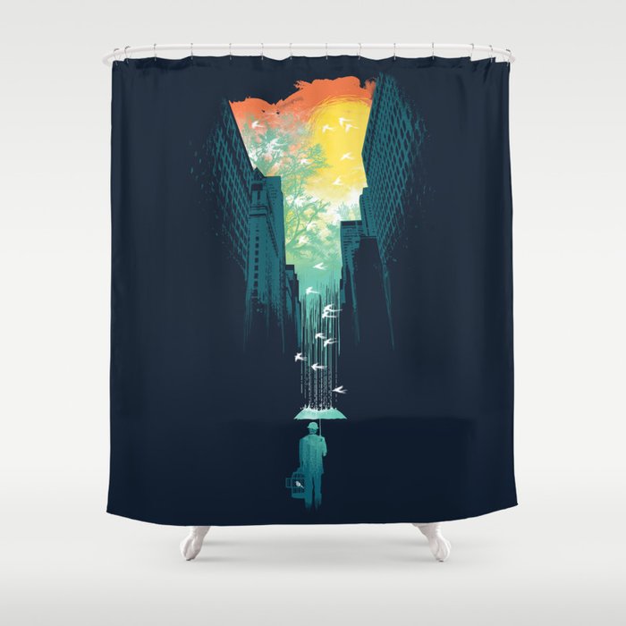 I Want My Blue Sky Shower Curtain
