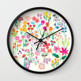 The Odd Floral Garden I Wall Clock