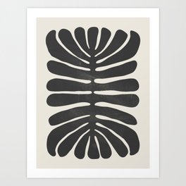 Sea Leaf: Noir Art Print