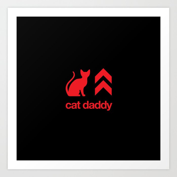 Cat Daddy minimal Art Print