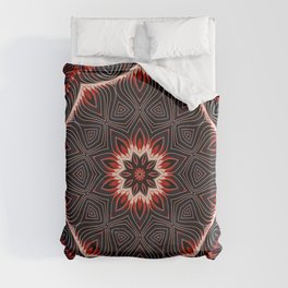 Demoic Magma Mandala Duvet Cover