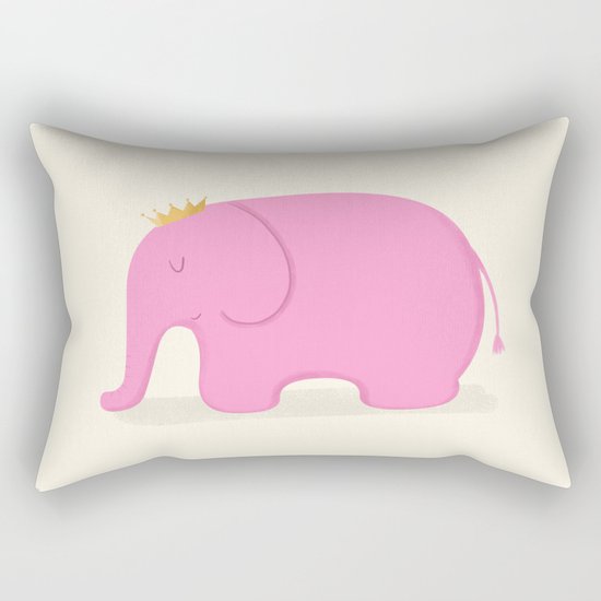 Queen Pink Elephant Rectangular Pillow