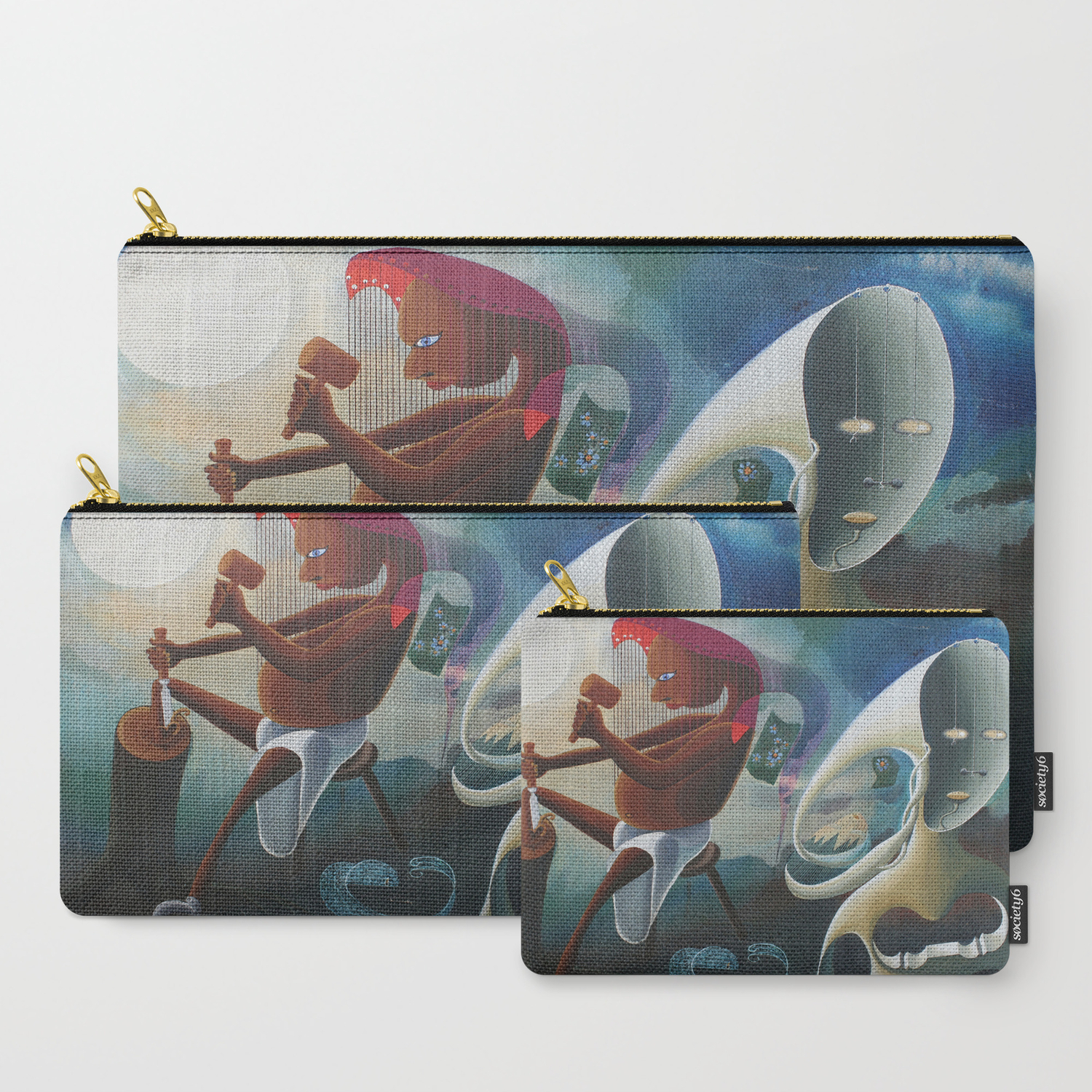 Self Made Man And Empty Headed Woman 1994 Carry All Pouch By
