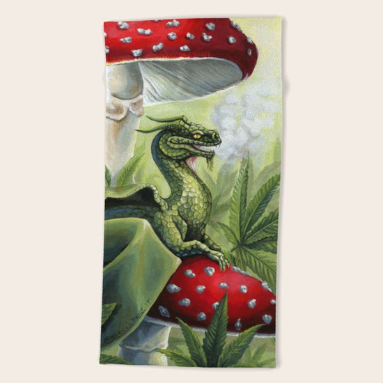 Green Dragon Beach Towel