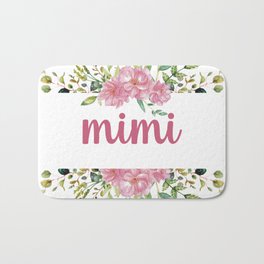 MIMI CUTE FLORAL WATERCOLORS Bath Mat