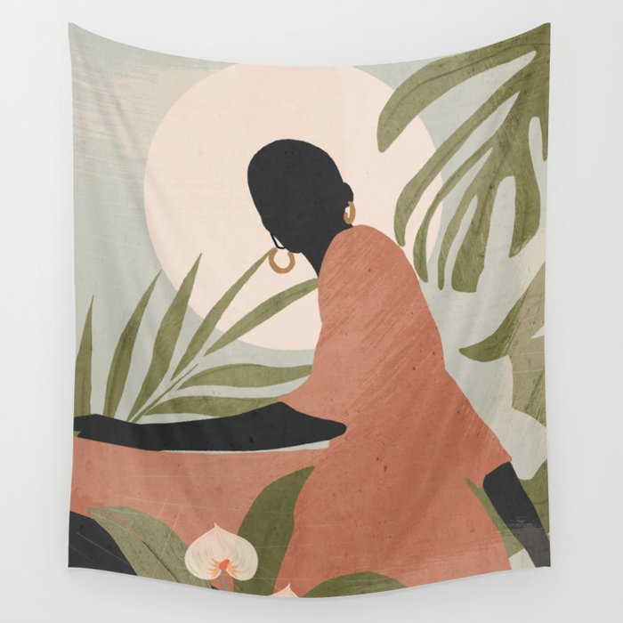 Tropical Girl 21 Wall Tapestry