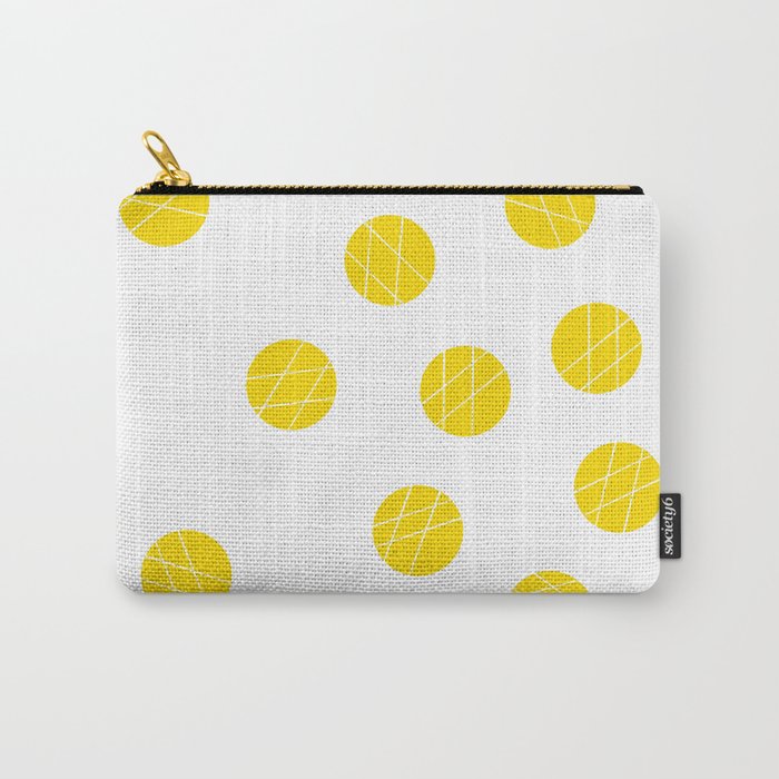 Dots pattern yellow Carry-All Pouch