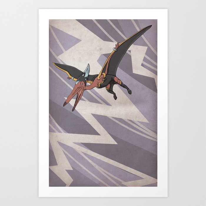 Pteranostorm - Superhero Dinosaurs Series Art Print | Drawing, Pop-art, Comic, Illustration, Animals, Comics, Illustration, Pop-art