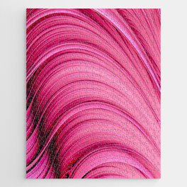Dream Fiber III. Bubblegum Pink. Abstract Strands Jigsaw Puzzle