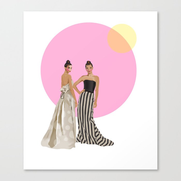 Polka Dot and Stripes Canvas Print