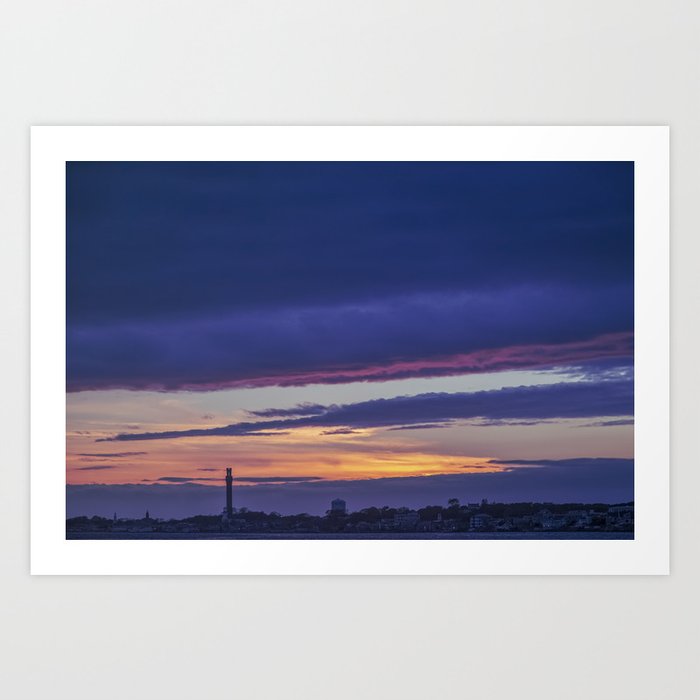 Provincetown Sunset in Blue and Purple Art Print