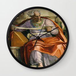 Michelangelo The Prophet Joel, Sistine Chapel  Wall Clock