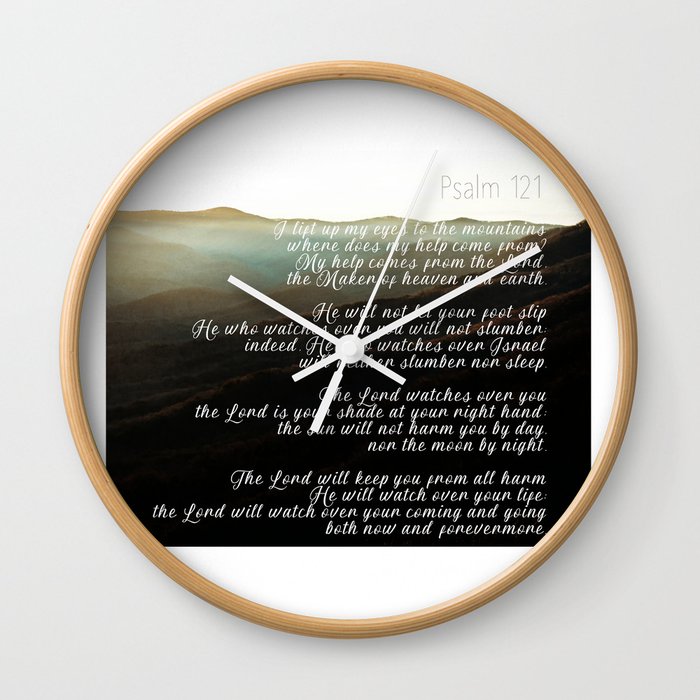Psalm 121 Wall Clock