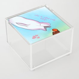 When an infant child meets the beluga whale art Acrylic Box