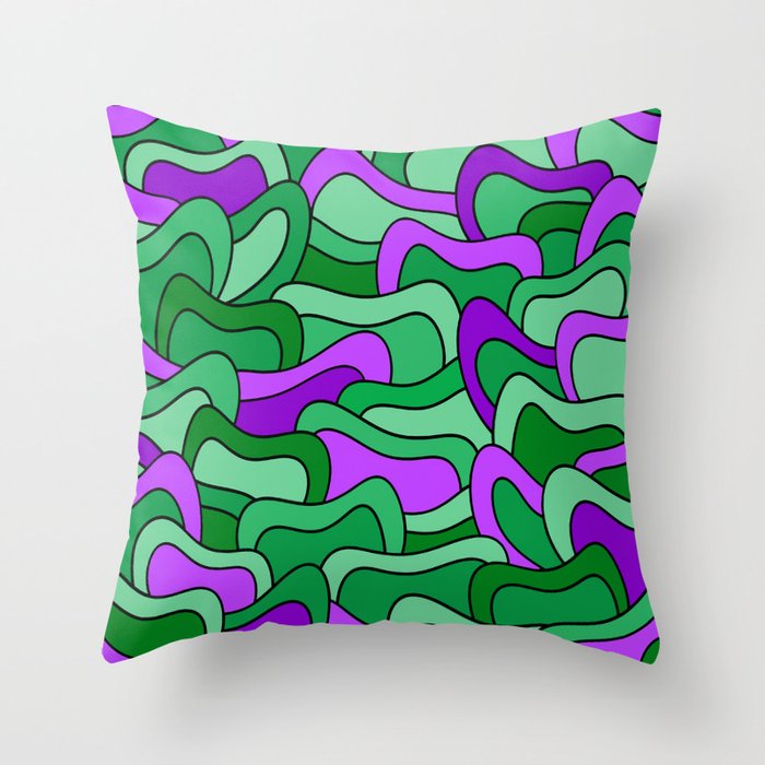 Purple and store green pillows