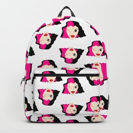 Pink short hair Backpack
