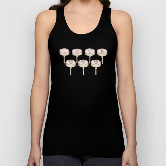 Infinite Typewriter_Green and Pink Unisex Tank Top