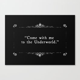 Underworld Silent Film Card Canvas Print