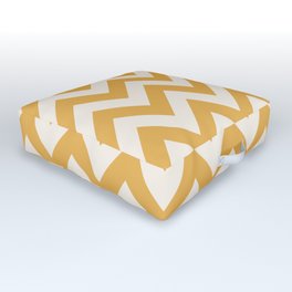 Chevron Yellow Outdoor Floor Cushion