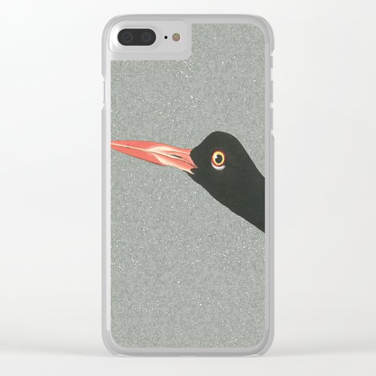 Oystercatcher on the run Clear iPhone Case