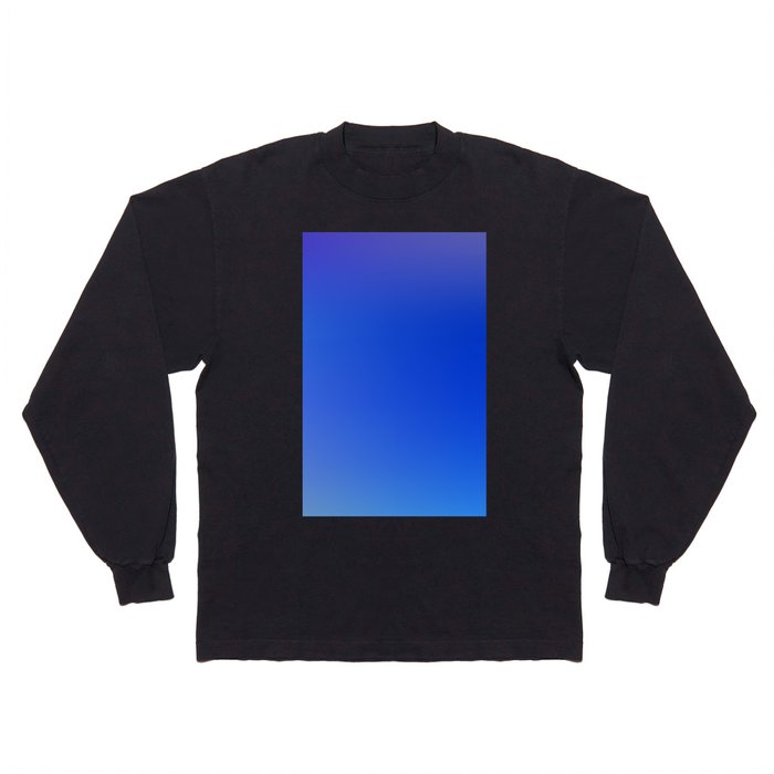22  Blue Gradient Background 220715 Minimalist Art Valourine Digital Design Long Sleeve T Shirt