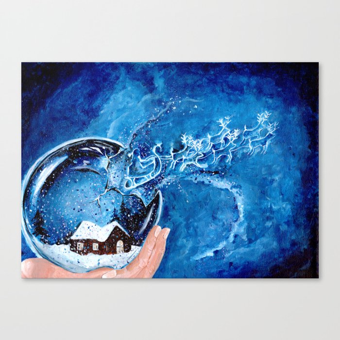 The Snow Globe Canvas Print By Kirstiegregoryart Society6