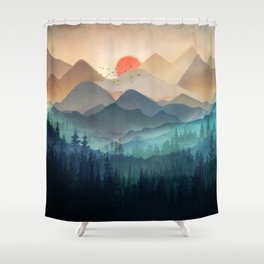 Wilderness Becomes Alive at Night Shower Curtain