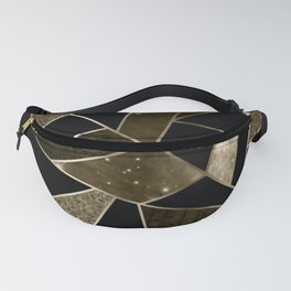 Brown Abstract Tile Pattern Fanny Pack
