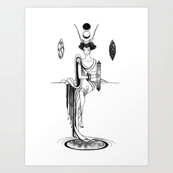 Major Arcana II The High Priestess Art Print