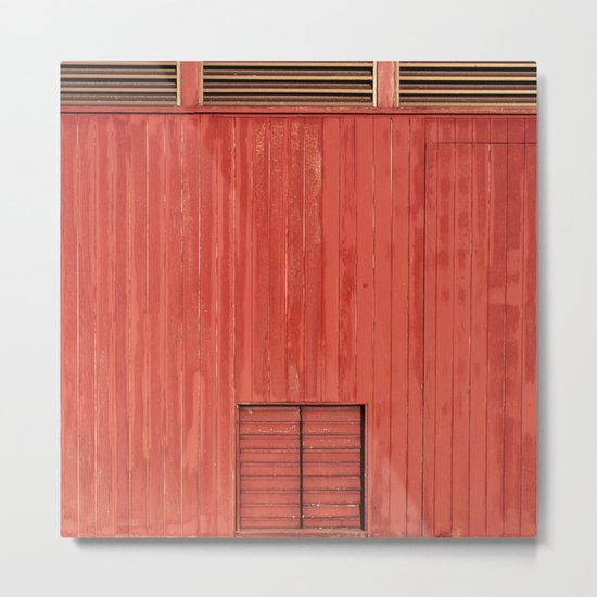 Red Wall Metal Print