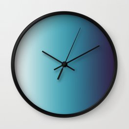 Blue White Gradient Wall Clock
