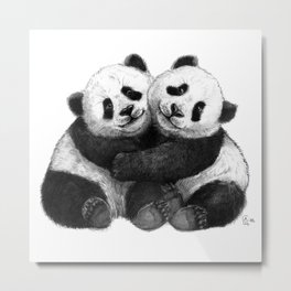 Panda's Hugs G143 Metal Print