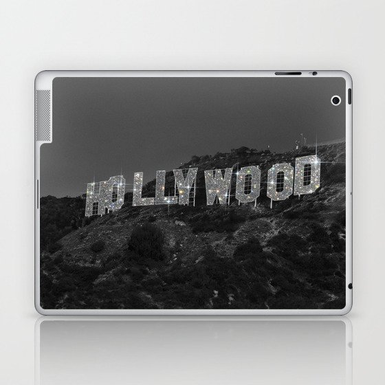 HOLLYWOOD SIGN | digital collage artwork | glitter shine | sparkle art | California | Los Angeles  Laptop & iPad Skin