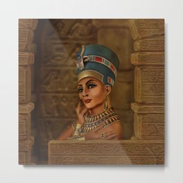 Nefertiti - Neferneferuaten the Egyptian Queen Metal Print