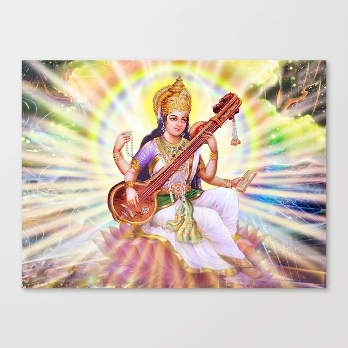 Goddess Saraswati Canvas Print