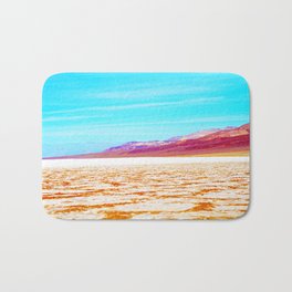 Death Valley Rainbow Bath Mat | Digital Manipulation, Hypercolor, Vintage, Color, Photo, Saltflat, Digital, Deathvalley, Landscape 