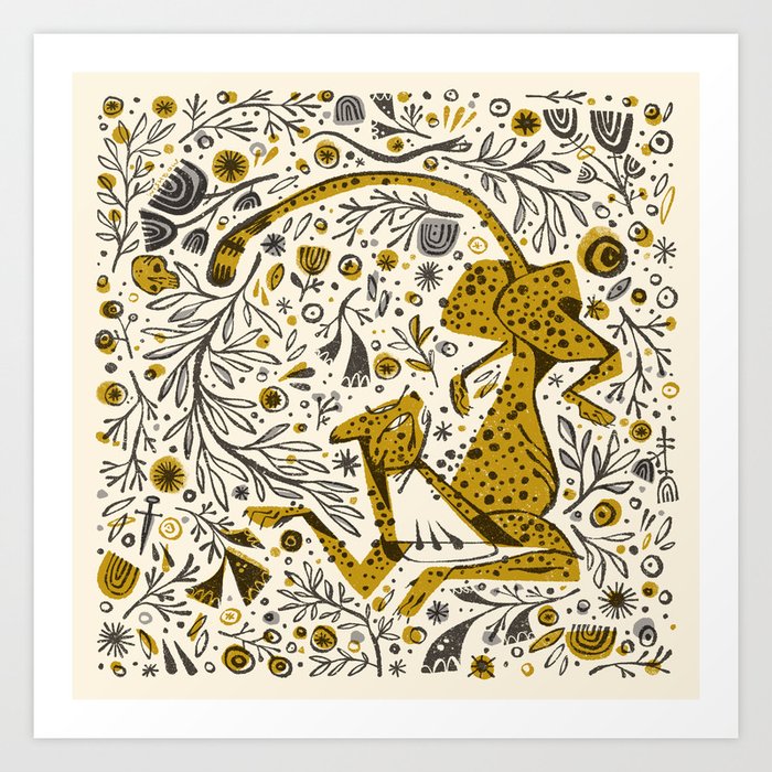 Spotted - Mustard Art Print