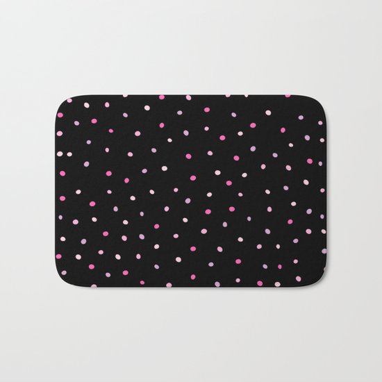 Dazzling Pink Polka Dots (Confetti Sprinkles) Bath Mat
