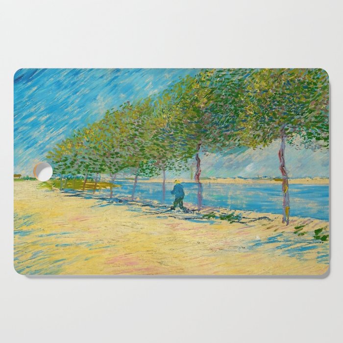 Vincent van Gogh By the Seine, 1887  Cutting Board