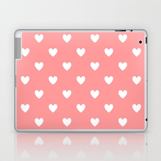 Sweet Hearts - coral Laptop & iPad Skin