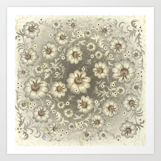 Shabby flowers #12 Art Print