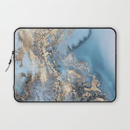 Gold and Blue Marble Laptop Sleeve