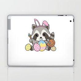 Cute Raccoon Easter With Easter Eggs As Easter Laptop Skin